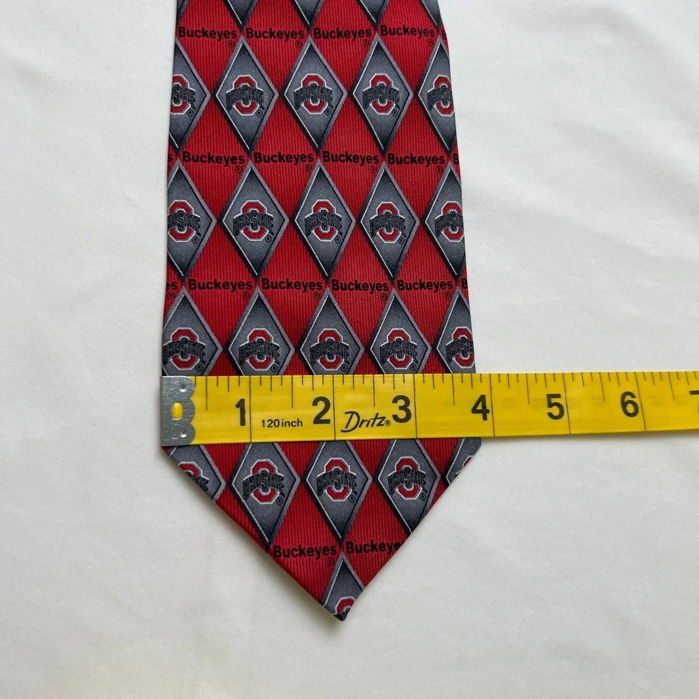 Larson Mens Ohio State Buckeyes NCAA Silk Diamond Logo Necktie 57